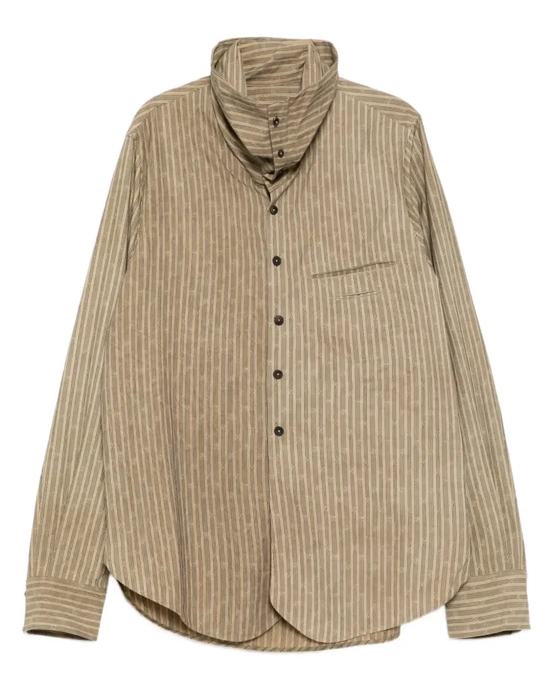 Ziggy Chen Gestreiftes Hemd - Nude Nude