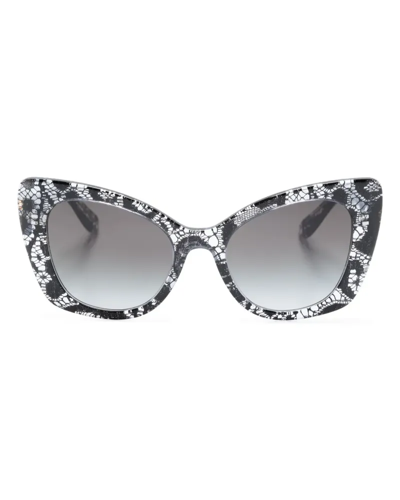 Dolce & Gabbana Sonnenbrille mit Cat-Eye-Gestell - Schwarz Schwarz
