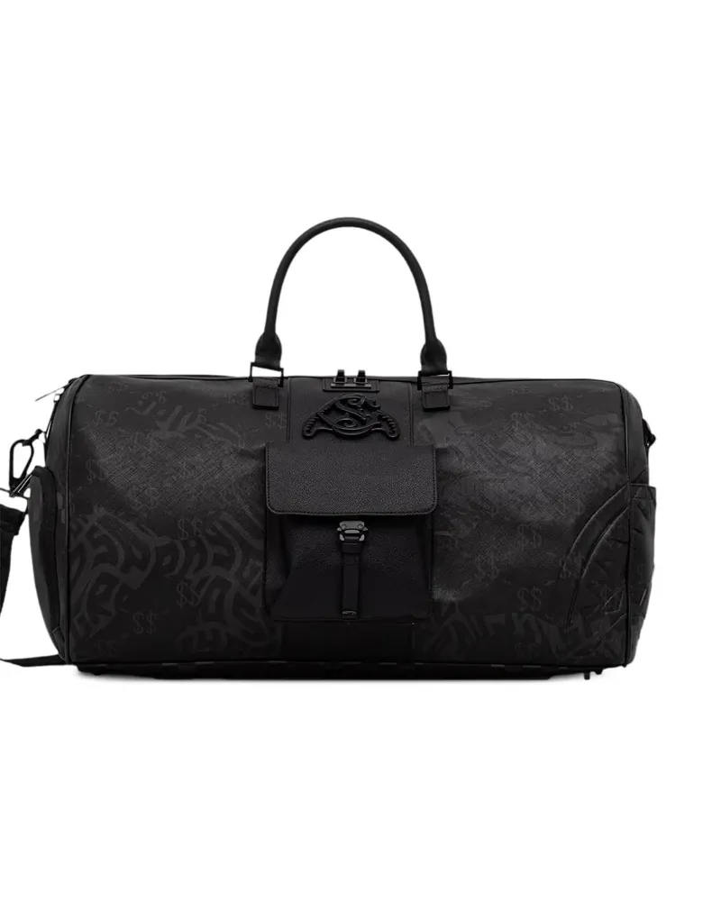 Sprayground Reisetasche mit Logo-Print - Schwarz Schwarz