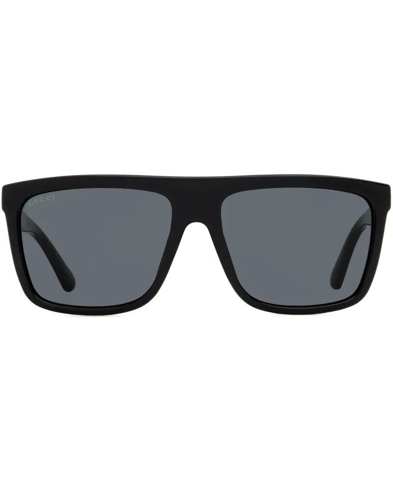 Gucci Eckige Oversized-Sonnenbrille - Schwarz Schwarz