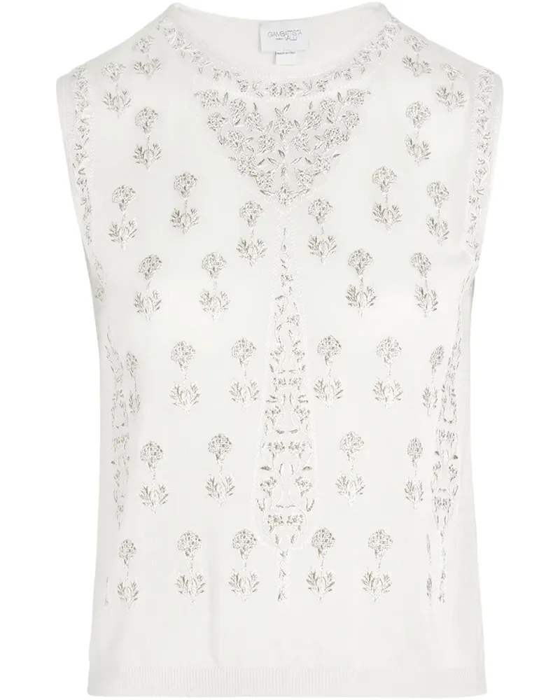 Giambattista Valli Besticktes Top - Weiß Weiß