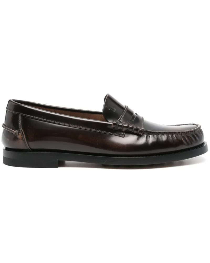 TOD'S Loafer aus gebürstetem Leder - Braun Braun