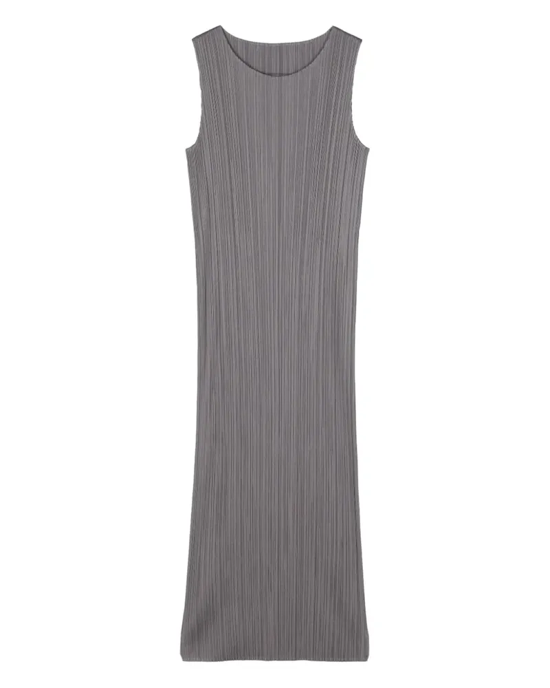 Issey Miyake Ärmelloses Kleid mit Falten - Grau Grau