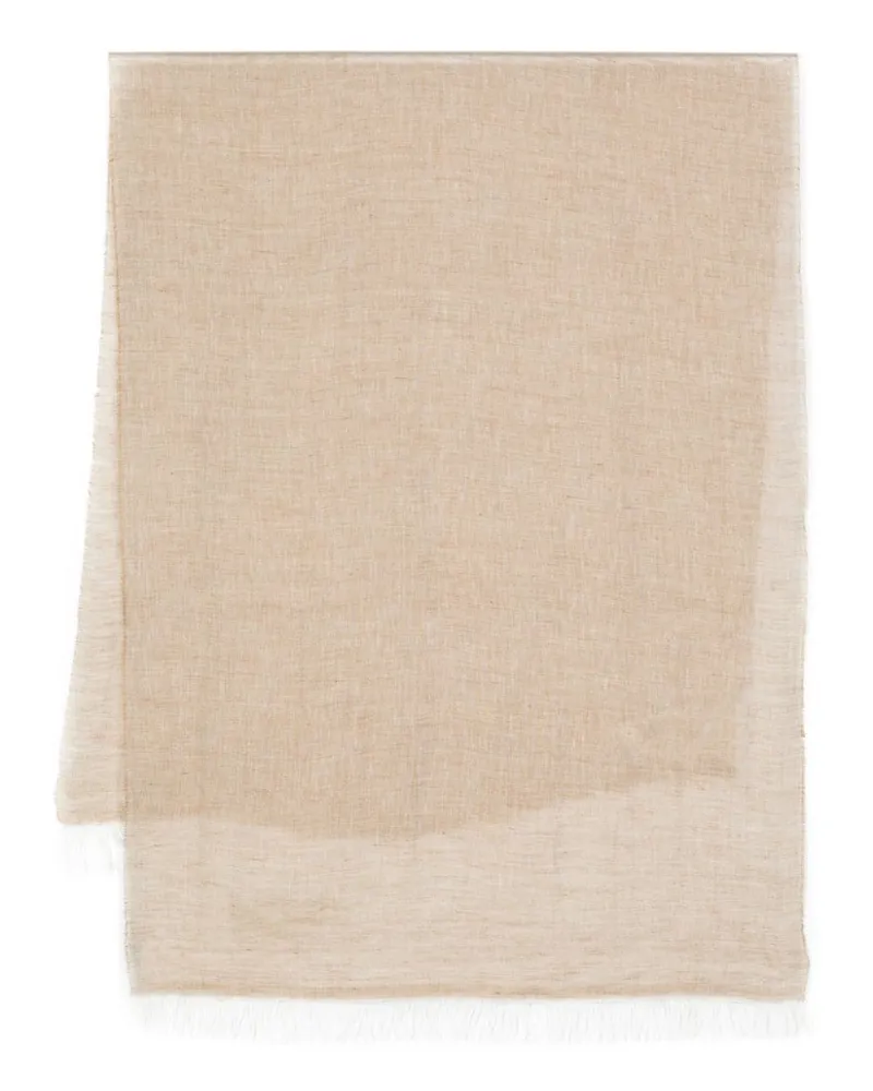 Max Mara Leinenschal mit Fransen - Nude Nude