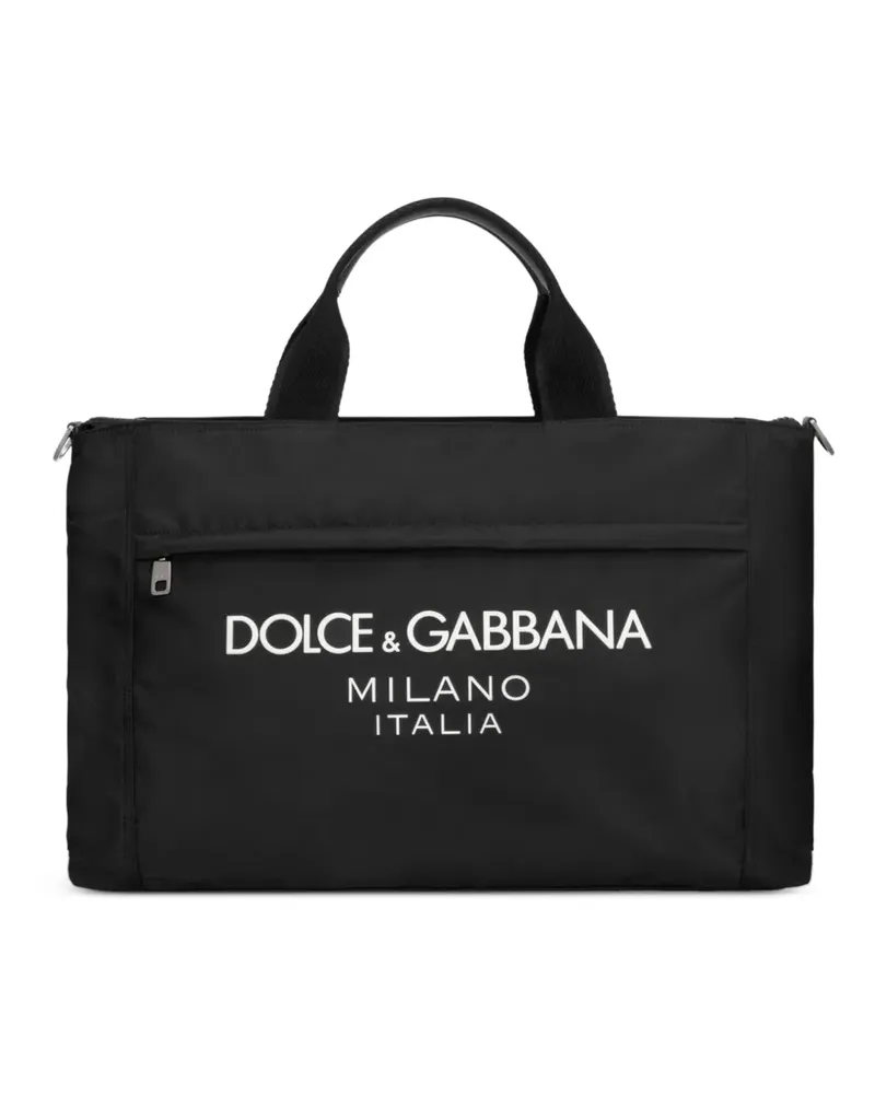 Dolce & Gabbana logo print shoulder bag - Schwarz Schwarz