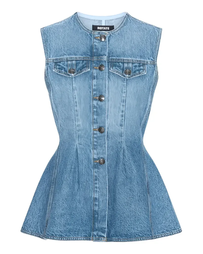ROTATE Birger Christensen Ausgestellte Jeansweste - Blau Blau