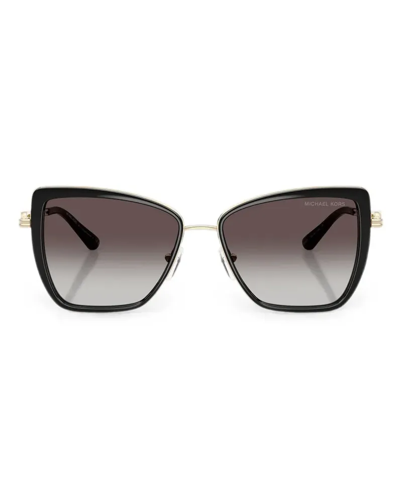 Michael Kors Sea Island Sonnenbrille mit geometrischem Gestell - Schwarz Schwarz