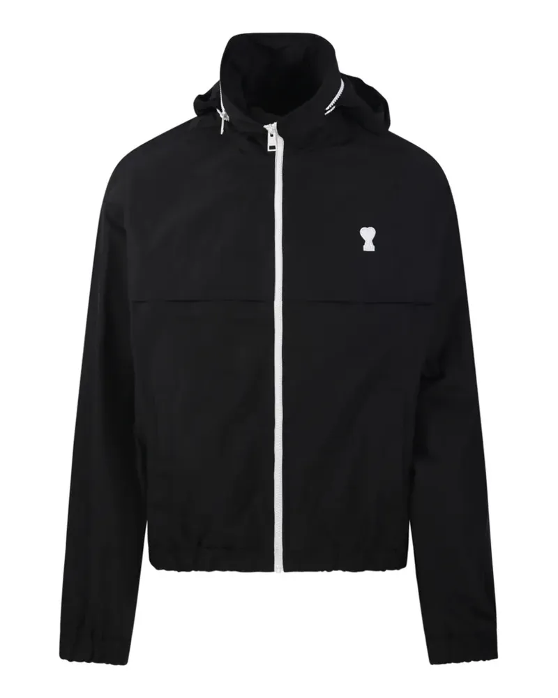 AMI Paris Ami de Coeur' Kapuzenjacke - Schwarz Schwarz