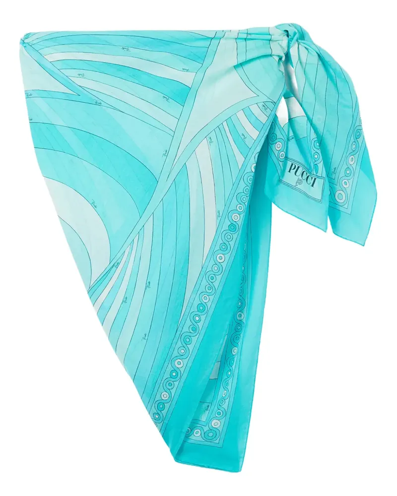 Emilio Pucci Iride-print sarong - Blau Blau