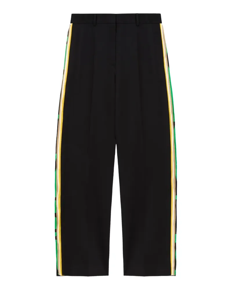 Loewe Hose mit Gürtelschlaufe und Seitenstreifen - Schwarz Schwarz