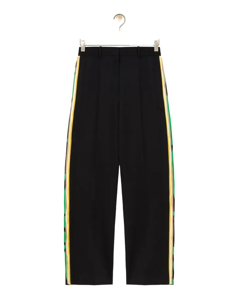 Loewe Hose mit Gürtelschlaufe und Seitenstreifen - Schwarz Schwarz