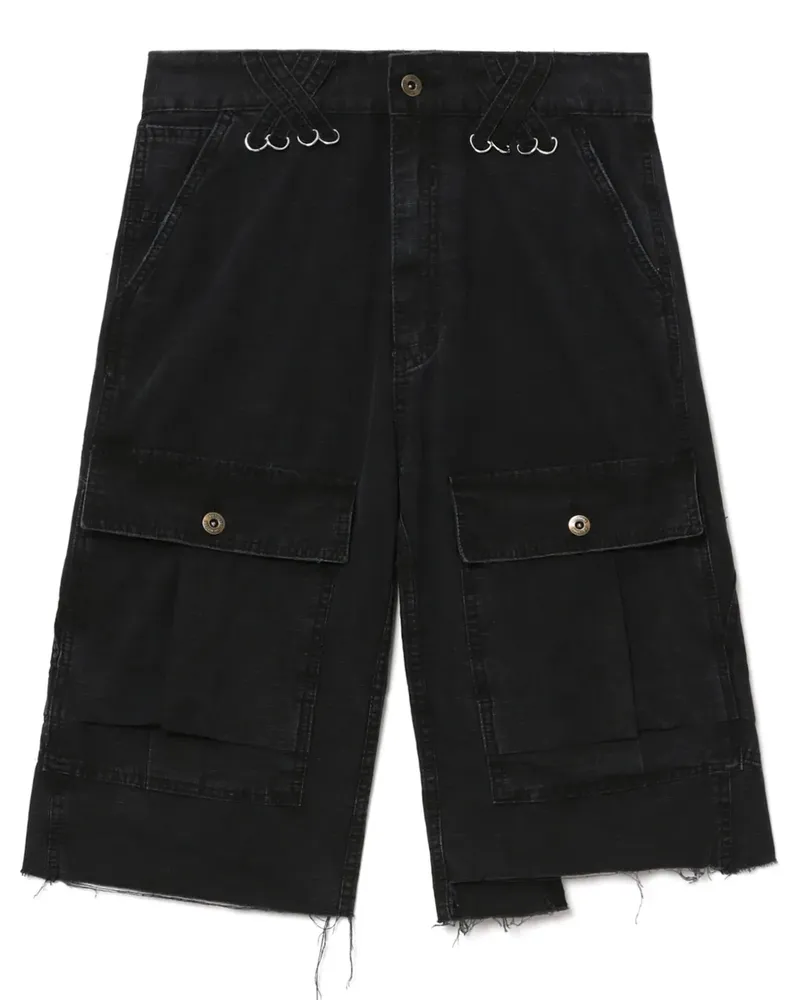 WE 11 DONE Klassische Cargo-Shorts - Schwarz Schwarz