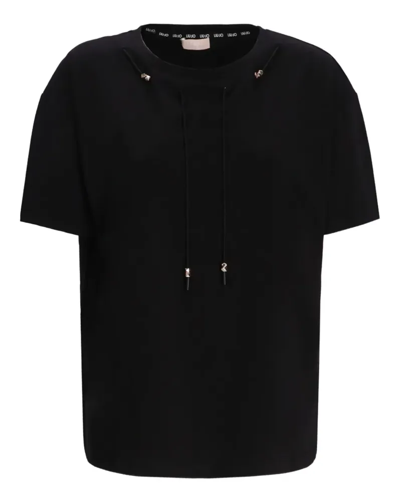 Liu Jo T-Shirt mit Kordelzug - Schwarz Schwarz