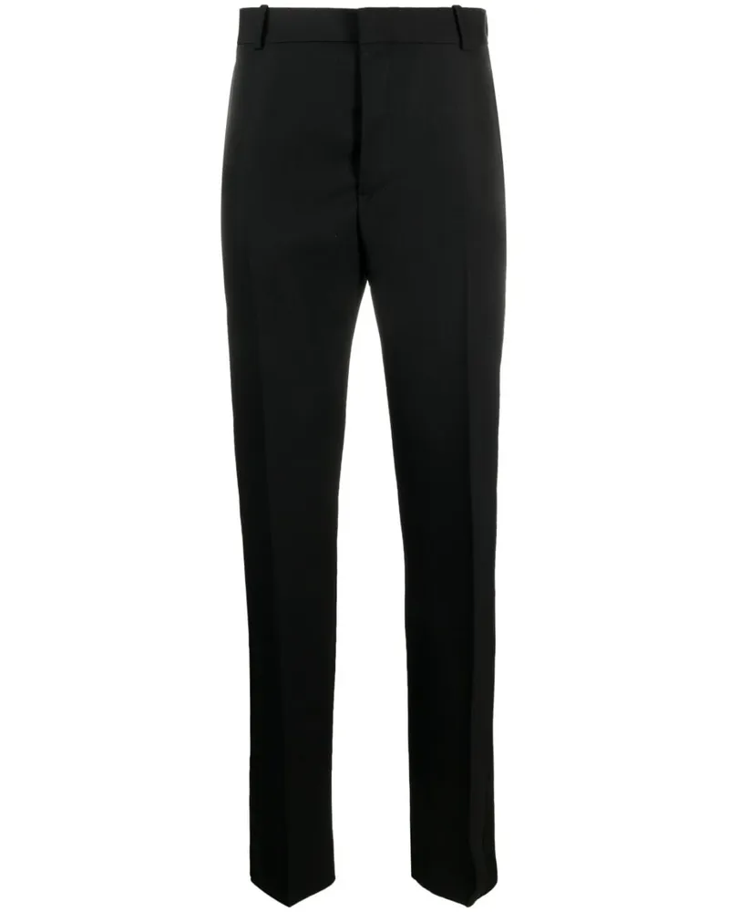 Alexander McQueen Klassische Hose mit Satinbesatz - Schwarz Schwarz