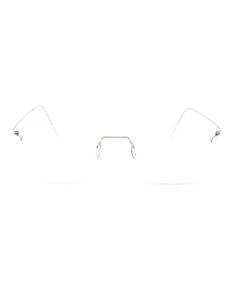 Lindberg Rahmenlose Spirit Brille mit eckigen Gläsern - Silber Silber