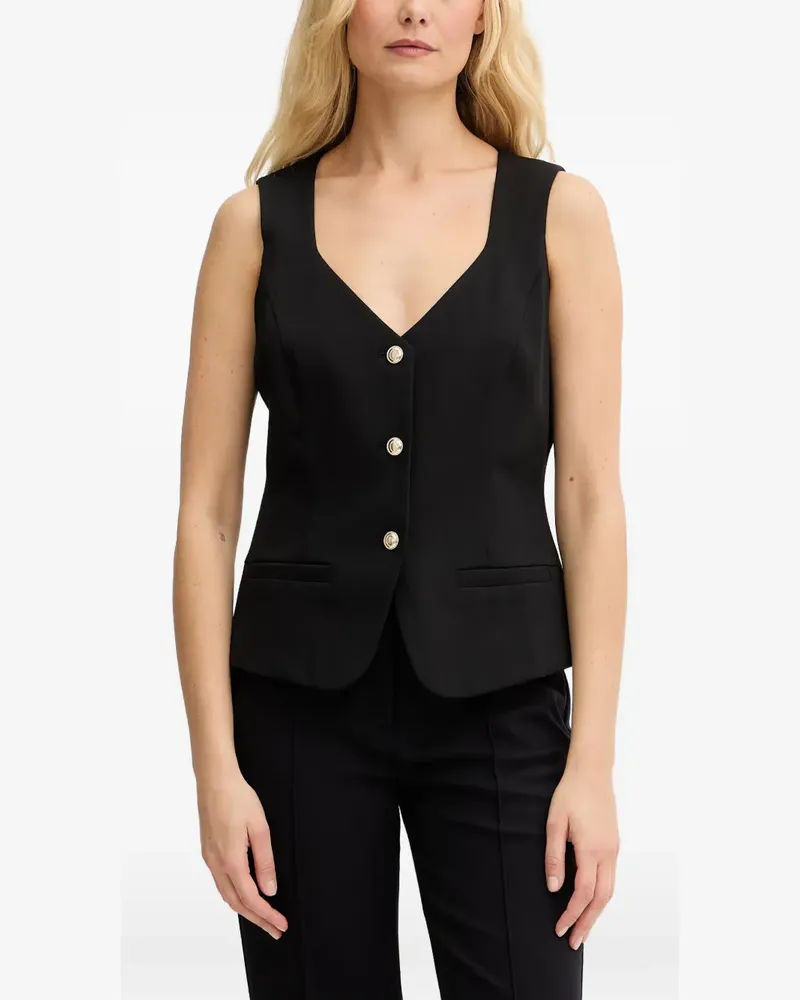 Guess Kamizelka button-fastening waistcoat - Schwarz Schwarz