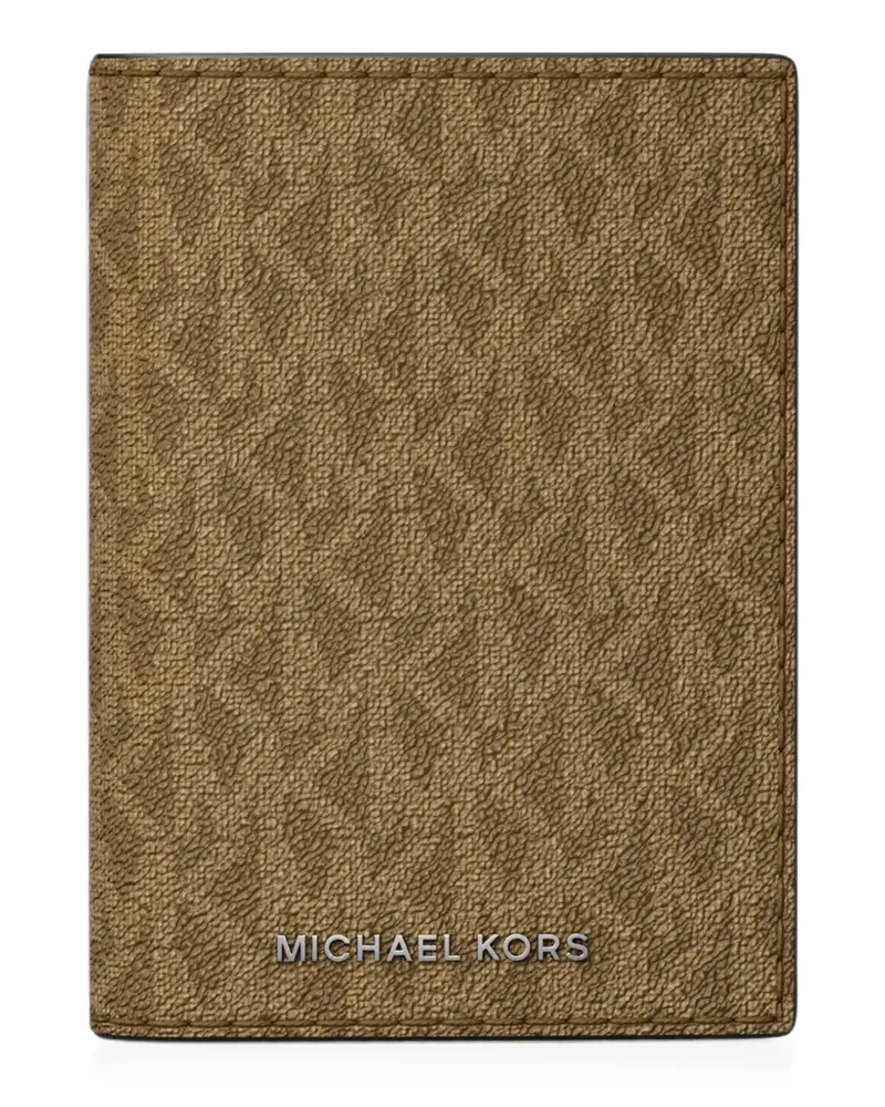 Michael Kors Hudson Folio-Kartenetui mit ikonischem Logo - Grün Grün