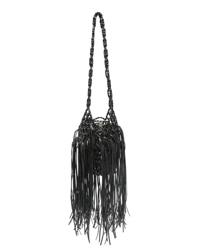 Patrizia Pepe Radical Summer fringed shoulder bag - Schwarz Schwarz
