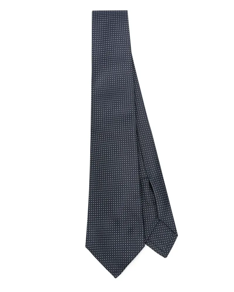 Kiton Krawatte mit Jacquardmuster - Blau Blau