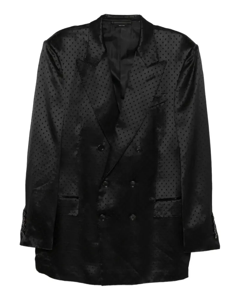 Tom Ford Gepunktetes Sakko - Schwarz Schwarz