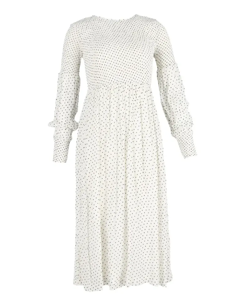 Ganni polka-dot dress - Weiß Weiß