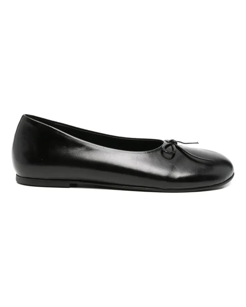 Paloma Wool Napoli bow-detail leather ballet flats - Schwarz Schwarz
