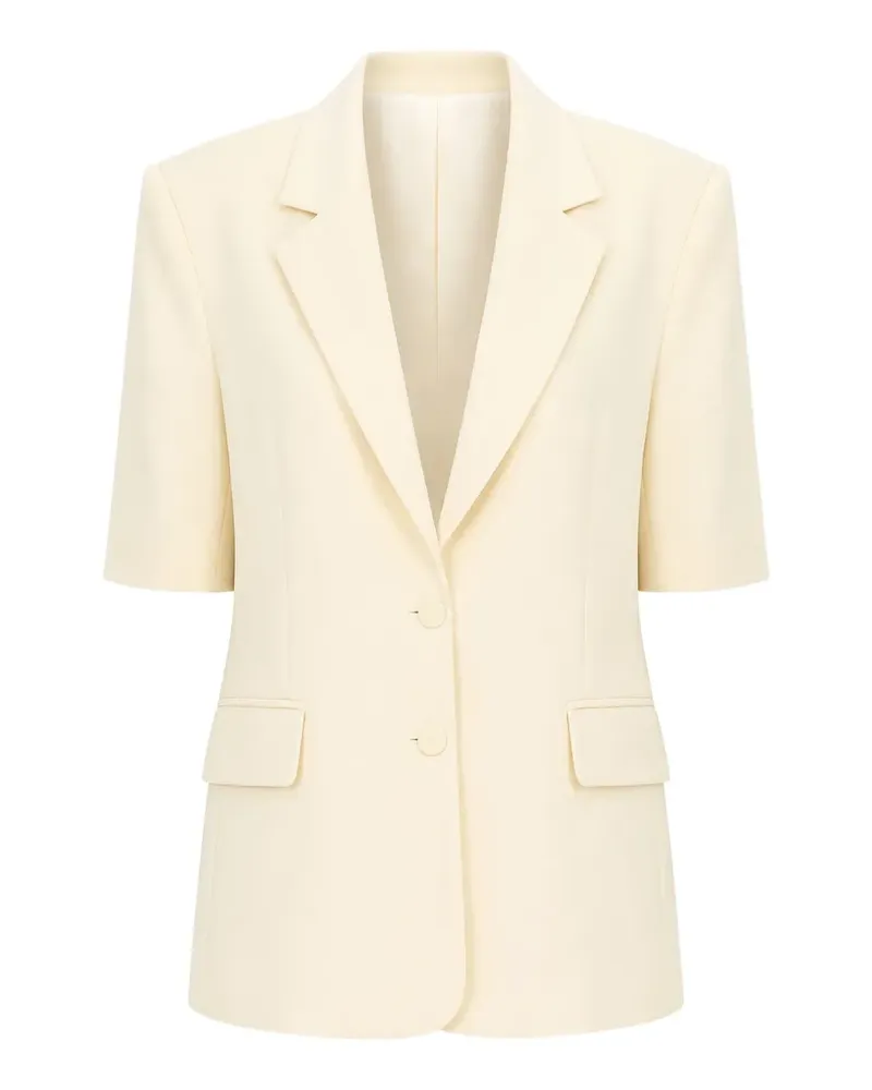 Hanita short-sleeve notched-lapel blazer - Nude Nude