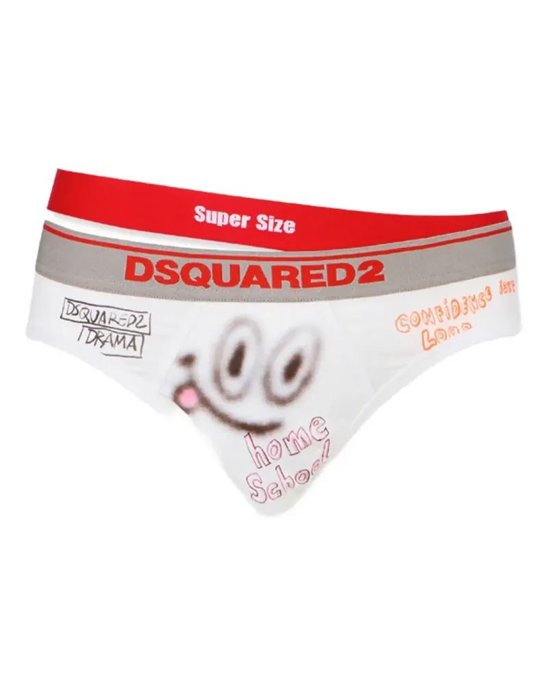 Dsquared2 graffiti briefs - Weiß Weiß