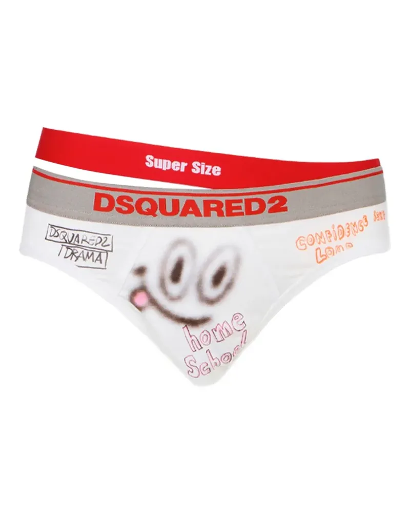 Dsquared2 Graffiti Slip - Weiß Weiß
