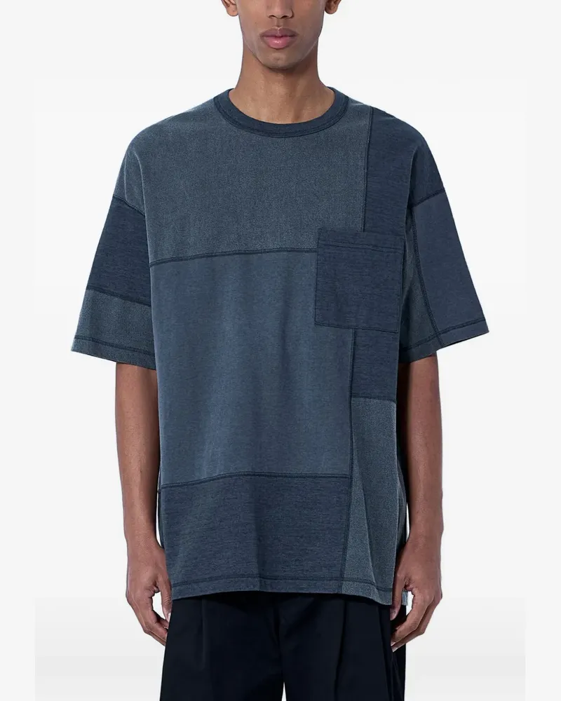 Comme des Garçons patchwork chest-pocket T-shirt - Grau Grau