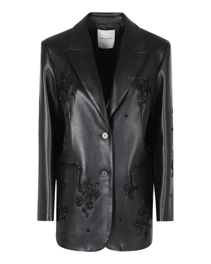 Isabelle Blanche bead-embellished single-breasted blazer - Schwarz Schwarz