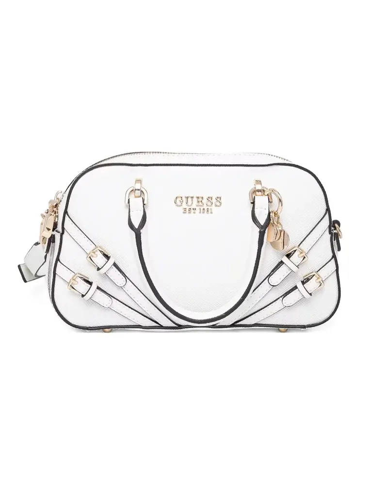 Guess Strukturierte Schultertasche mit Henkel - Weiß Weiß