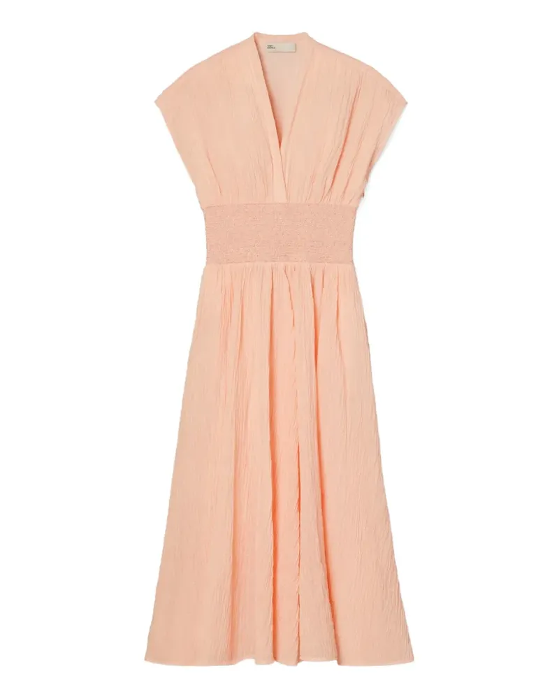 Tory Burch V-neck linen dress - Rosa Rosa