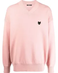 SONGZIO Pullover mit Panther-Patch Rosa