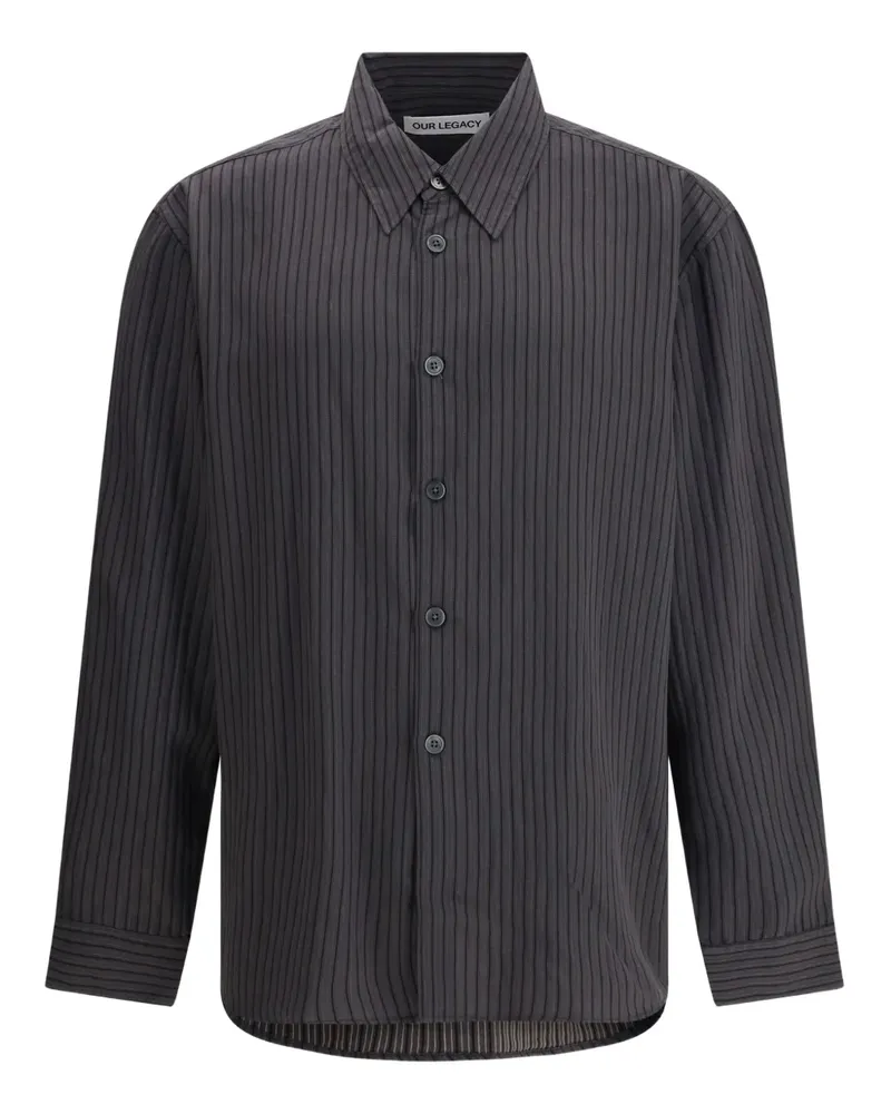 Our Legacy Beyond striped button-fastening shirt - Grau Grau