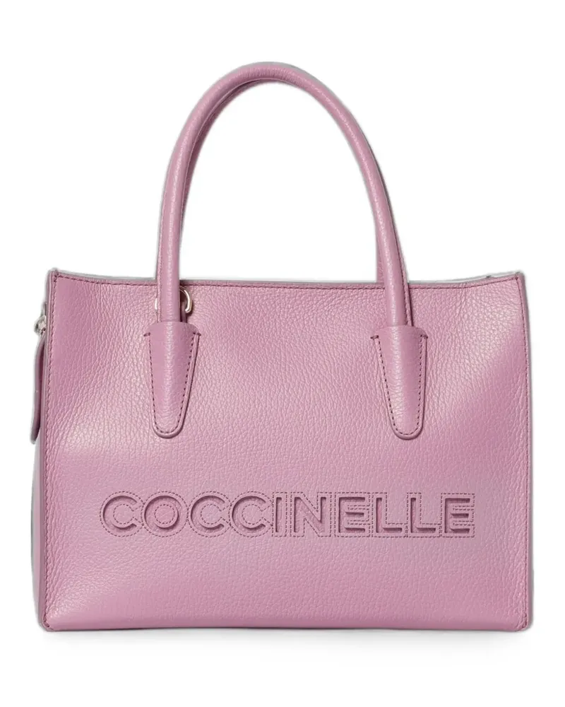 Coccinelle Myrtha debossed-logo tote bag - Violett Violett