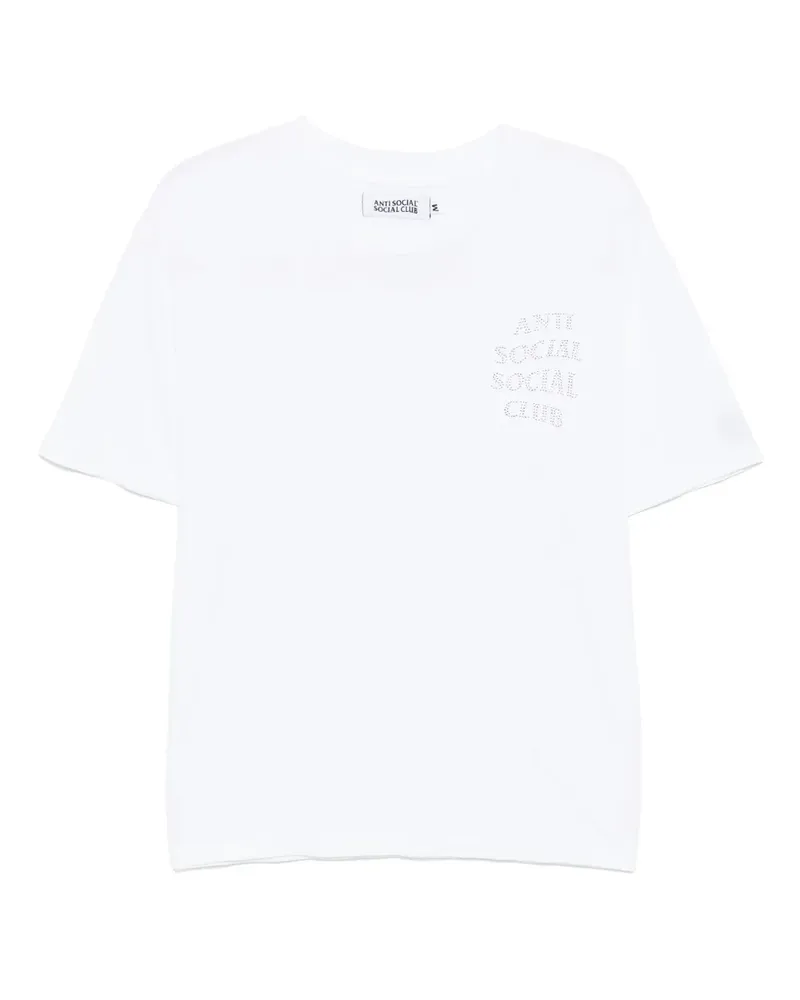 Anti Social Social Club Mind Games T-Shirt mit Strass - Weiß Weiß