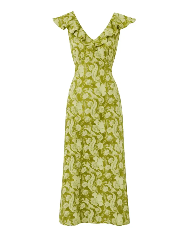 Temperley London Celine ruffled floral-print dress - Grün Grün