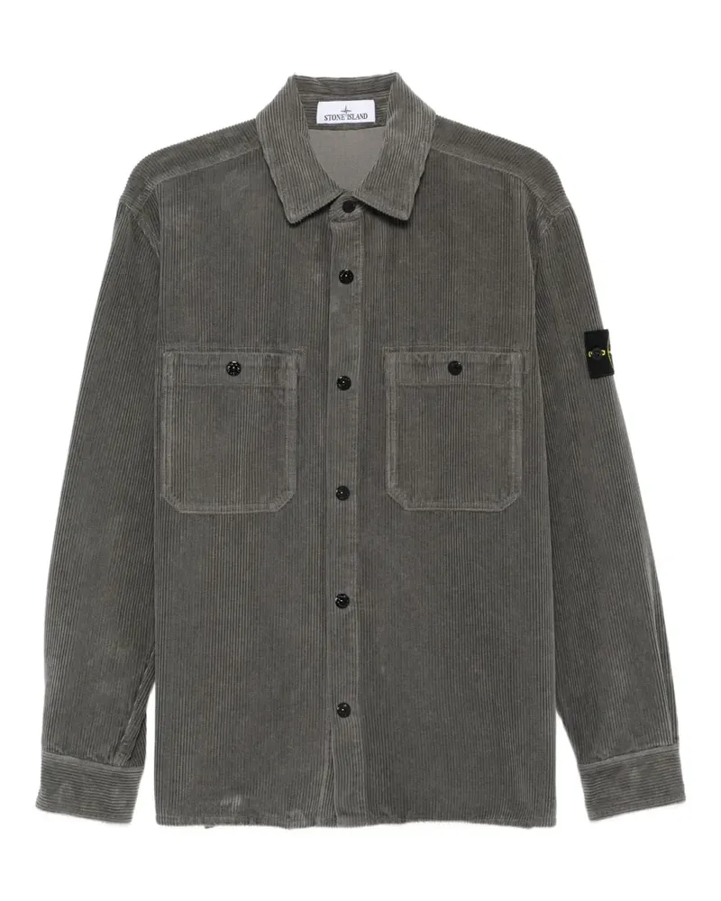 Stone Island Hemd aus Cord - Grau Grau