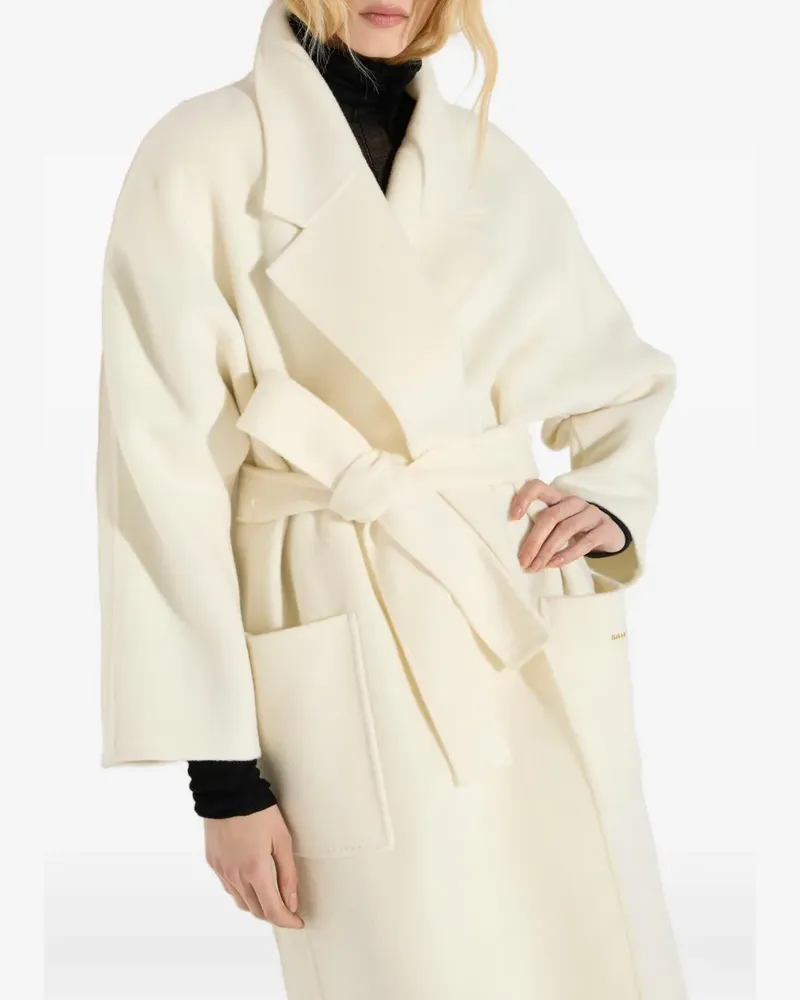 Elisabetta Franchi Mantel aus Woll-Doppeltuch - Nude Nude