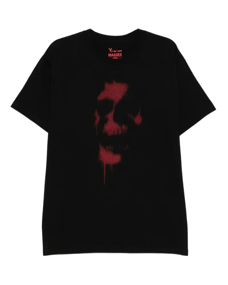 Yohji Yamamoto for Men × MASSES T-Shirt mit Print - Schwarz Schwarz