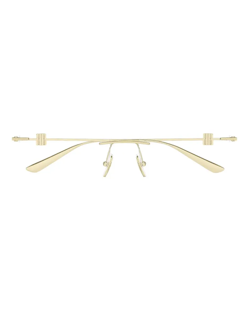 Balenciaga Rahmenlose Sonnenbrille mit BB-Logo - Gold Gold