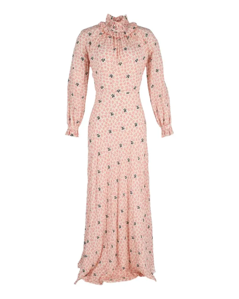 Vilshenko Eleanora floral-print maxi dress - Nude Nude