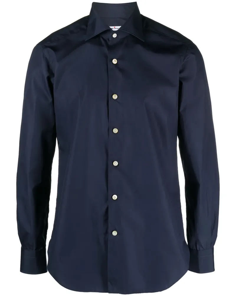 Kiton Klassisches Hemd - Blau Blau