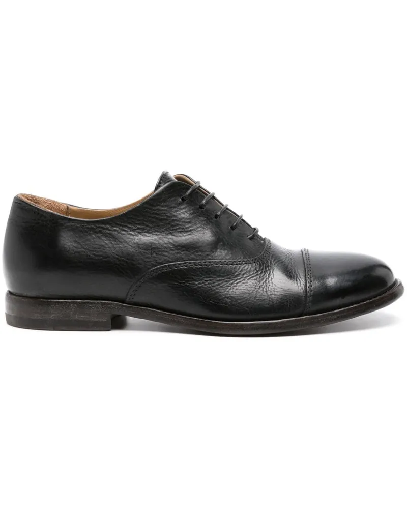 Moma Oxford-Schuhe mit Kontrasteinsatz Schwarz