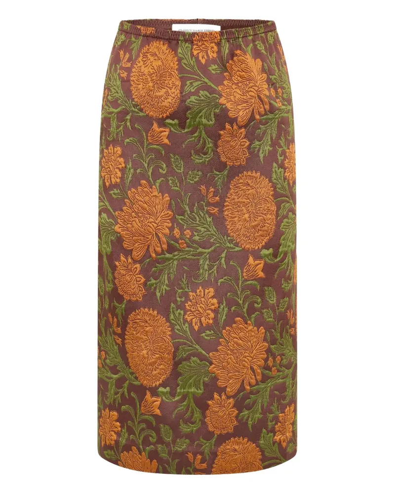 Christopher Esber Gesteppter Brokat-Midirock - Braun Braun