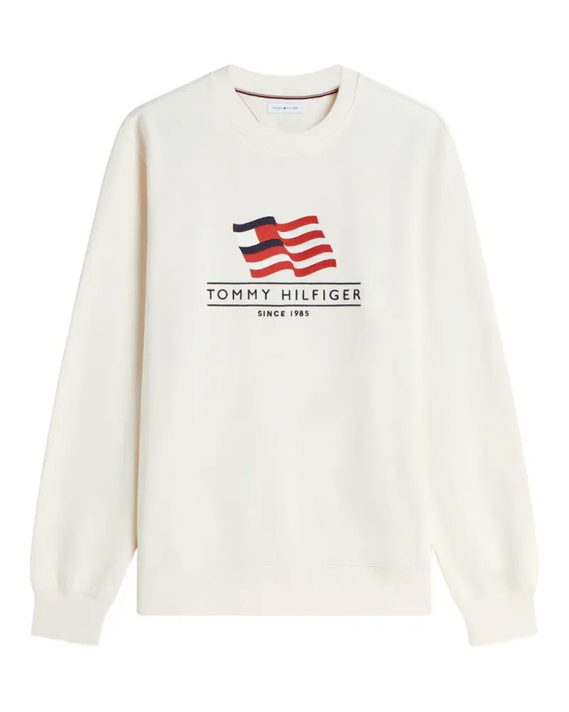 Tommy Hilfiger logo-embroidered sweatshirt - Nude Nude