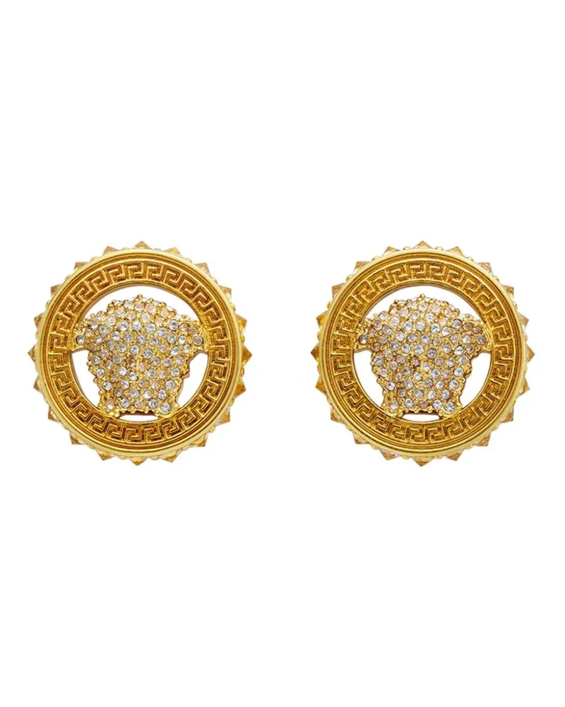 Versace Medusa '95 Ohrstecker mit Kristallen - Gold Gold