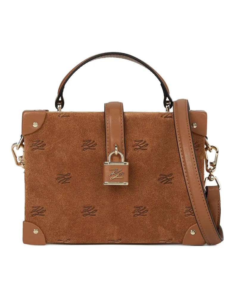 Karl Lagerfeld K/Autograph Koffer aus Wildleder - Braun Braun