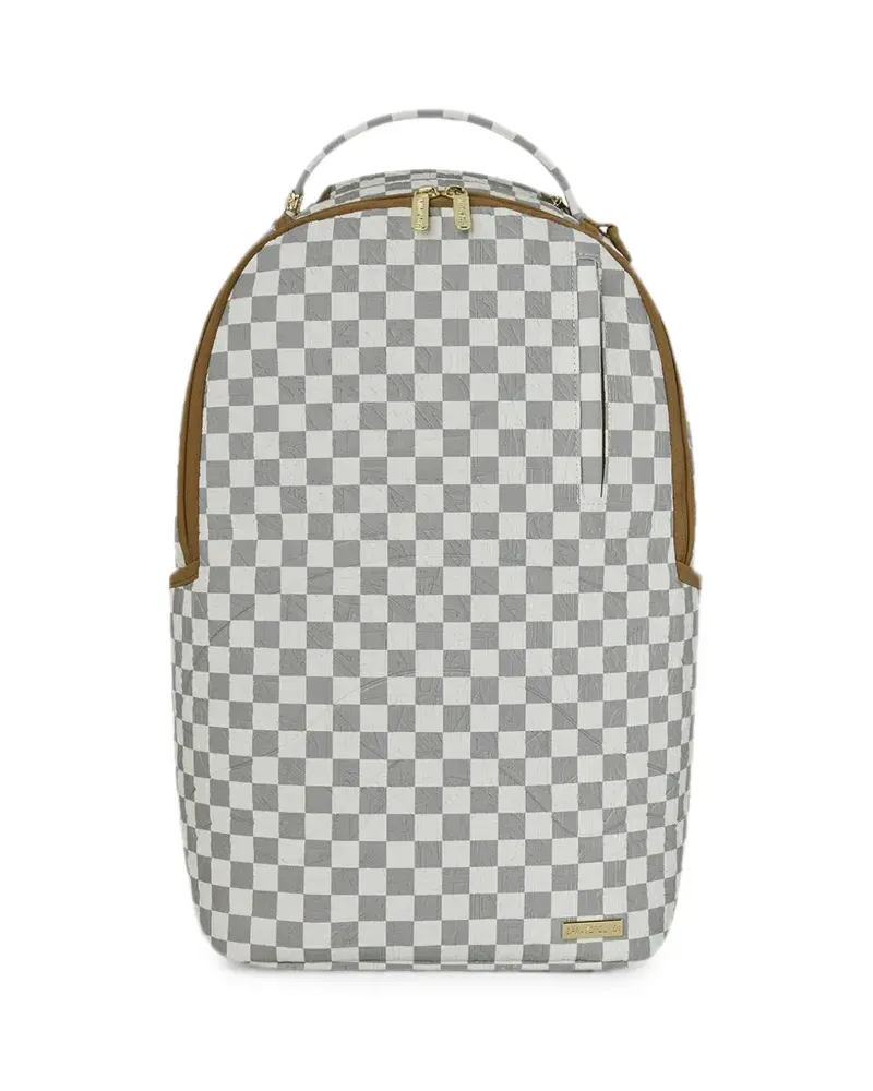 Sprayground Graff Rucksack mit Karomuster - Weiß Weiß